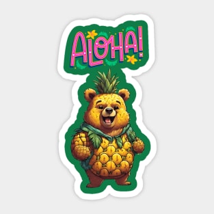 pinapple bear Sticker